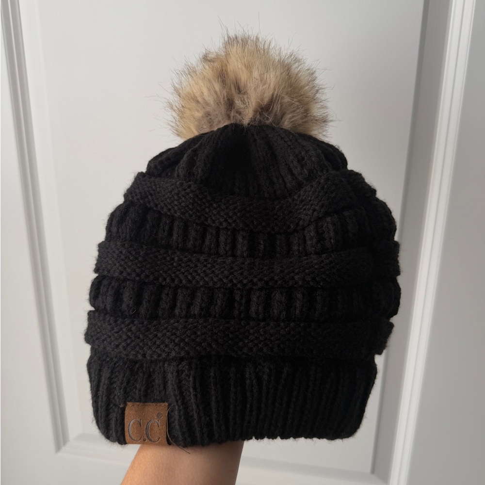 black c.c beanie